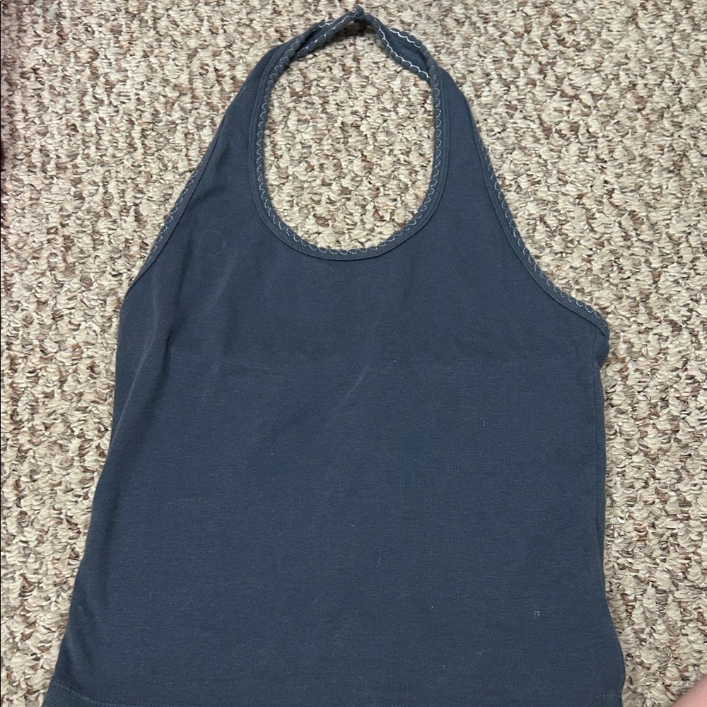 J. Crew Dark Blue Halter Tank Top